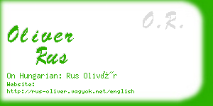 oliver rus business card